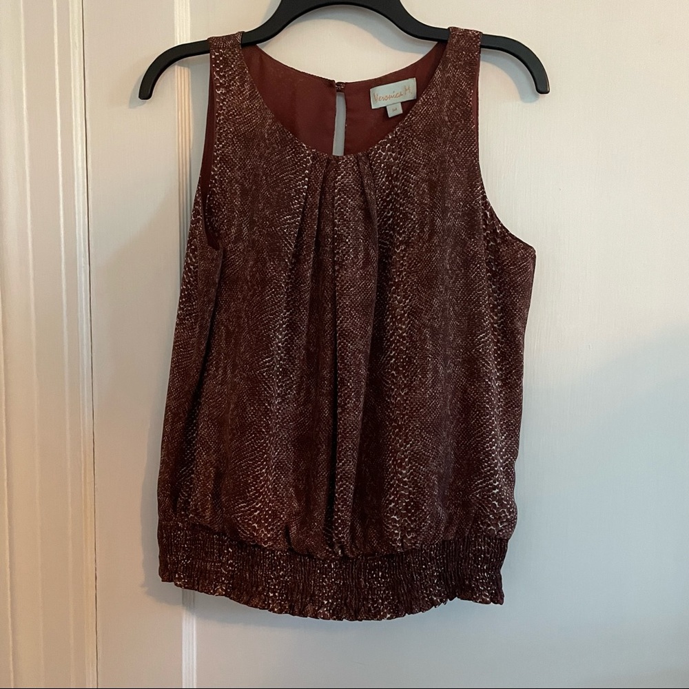 Veronica M faux snake print top